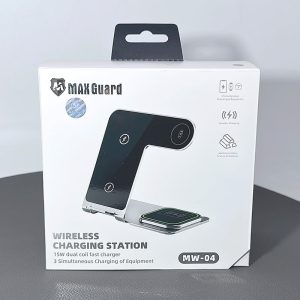 Maxguard 15W 3 in 1 wireless fast charger station MW04
