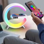 Bt Speaker Wireless Charger have battery with Speaker Clock Alarm Smart APP RGB Night Light