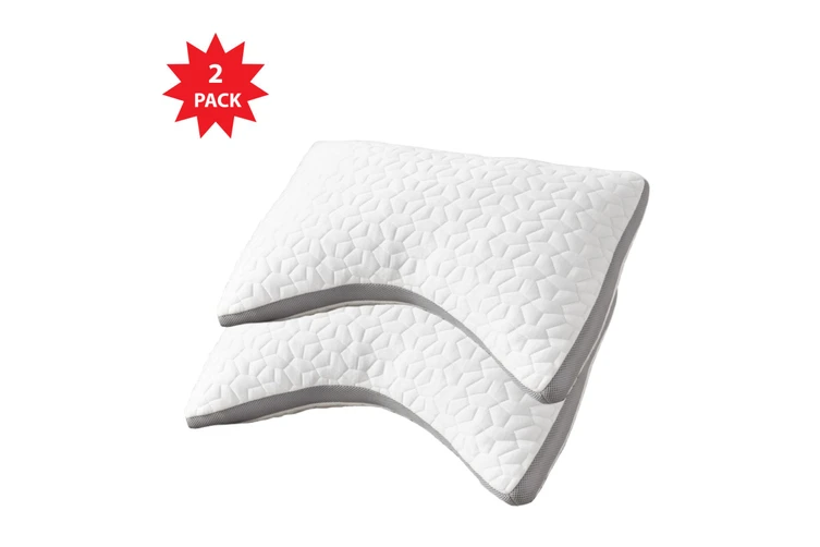 Vistara Sound Sleep Soft Curved Pillow - 2 Pack