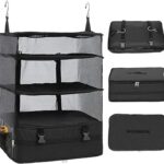Ndola Portable Hanging Travel Shelves Packing Cubes for Suitcases Organizer Luggage Organizers for Suitcase, Carry on Closet Suitcase,