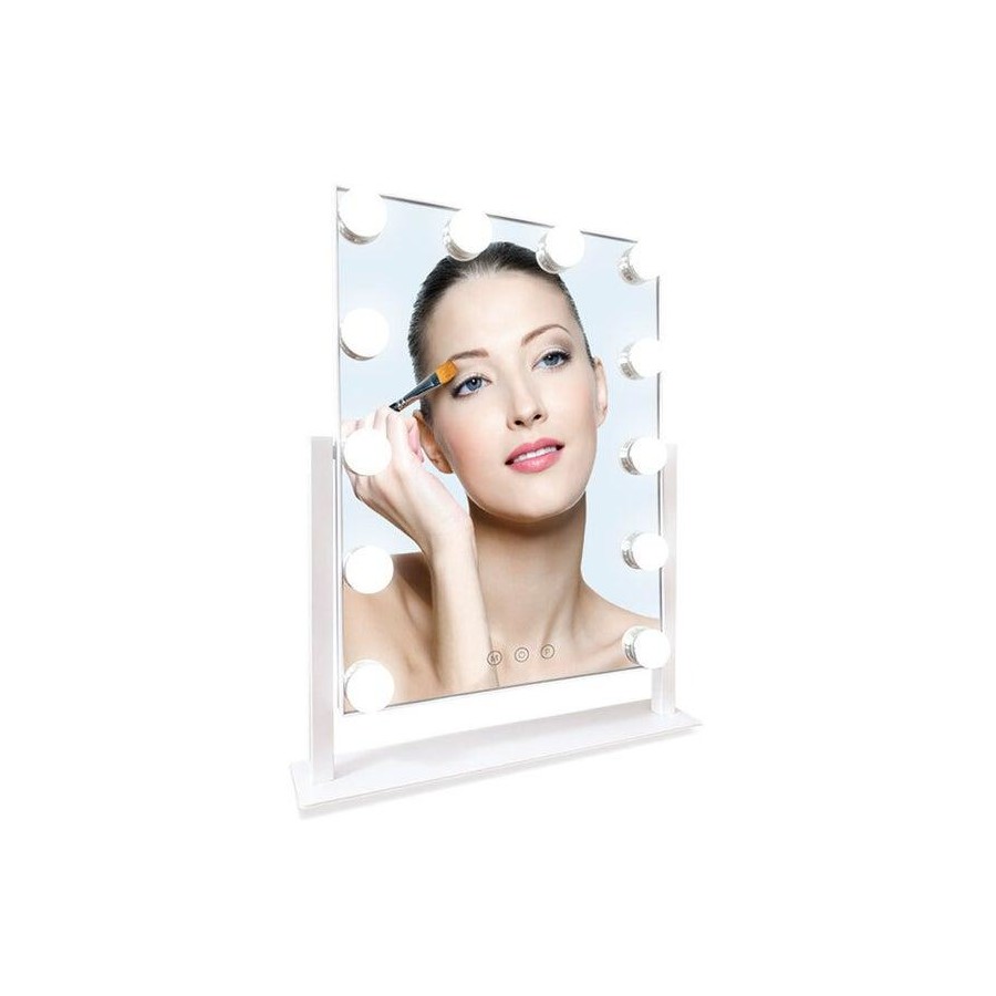 Impressions Rechargeable LED Hollywood Vanity Tabletop Mirror 35x7x43.8cm