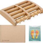 COZLOW Foot Massager for Plantar Fasciitis Relief, Wooden Massage Roller w/Arch-Shape Design for Foot Pain Relief, Neuropathy, Heel Spur Pain, Stress Relief & Relaxation, Muscle Therapy Tool