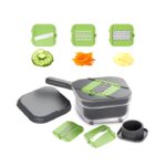 Kitchen Salad Tools-Multi-Functional Plastic Manual Slicer Wet Fruits Drain Basket Blade Cutter Vegetable Chopper