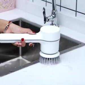 Automatic Scrubber Wireless USB Rechargeable Kitchen Cleaning Brush Plastic Dishwashing Brush Electric Cleaning Brush